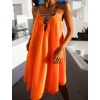 Oranžové elegantní šaty MILLER se třpytivými ramínky