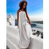 Bílé maxi šaty SOALLY s holými zády