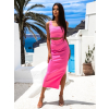 Růžový elegantní dvoudílný komplet SIRLEY