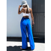 Modré elegantní kalhoty CORAL s rozšířenými nohavicemi