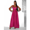 Růžové elegantní dlouhé šaty FAIRYTALE