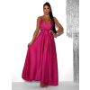 Růžové elegantní dlouhé šaty FAIRYTALE