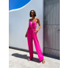 Růžový elegantní overal TISY s kapsami