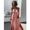 Starorůžové elegantní šaty MADDOX s volánky