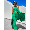 Zelený elegantní dvoudílný komplet MICAH se širokými nohavicemi