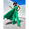 Zelený elegantní dvoudílný komplet MICAH se širokými nohavicemi