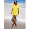 Žluté jednoduché šaty CAINEN s menší kabelkou