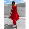 Červené elegantní šaty FLORIE asymetrického stylu