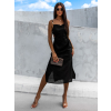 Černé elegantní šaty MELIAN s průstřihy