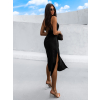 Černé elegantní šaty MELIAN s průstřihy
