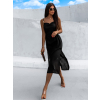 Černé elegantní šaty MELIAN s průstřihy