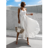 Bílé elegantní šaty FLORIE asymetrického stylu