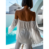 Bílá elegantní halenka BREEZE na ramena