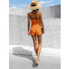 Oranžový kraťasový overal CYRA s páskem