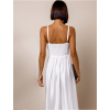 Bílé elegantní šaty PATILLA s rozparkem