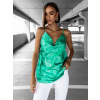 Zelený elegantní top CALANTA se vzory