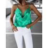 Zelený elegantní top CALANTA se vzory