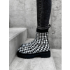Černobílé kotníkové boty MAXOE se vzorem