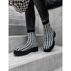 Černobílé kotníkové boty MAXOE se vzorem
