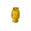 Žlutá dlouhá prošívaná bunda PARANA s kapucí