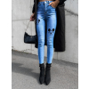 Modré denim džíny MARIGY s potiskem