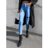 Modré denim džíny MARIGY s potiskem
