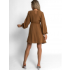 Hnědé elegantní šaty SCARVEY na zavazování