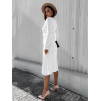 Bílé elegantní šaty FLUTER na zavazování