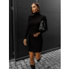 Černé svetrové šaty LILYBE s rolákem