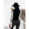 Černý svetr GRADYE s leopardím potiskem