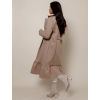 Béžový kabát WESLEY s volánky