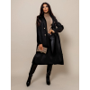 Černý kabát WESLEY s volánky