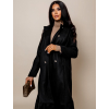 Černý kabát WESLEY s volánky