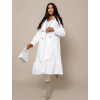 Bílý kabát WESLEY s volánky