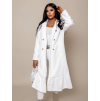 Bílý kabát WESLEY s volánky