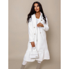 Bílý kabát WESLEY s volánky