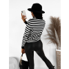 Černý svetr EZRII s pruhy