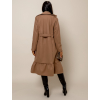 Světle hnědý kabát WESLEY s volánky