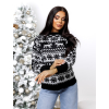 Černý vánoční vzorovaný svetr JINGLE