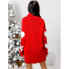 Červené svetrové šaty ROMANNCE se srdíčky