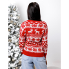 Červený vánoční vzorovaný svetr JINGLE