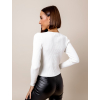 Bílý elegantní svetřík ALONGSIDE na zapínání