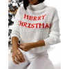 Bílý vánoční svetr DIVERSI s nápisem