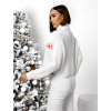 Bílý vánoční svetr DIVERSI s nápisem