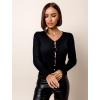 Černý elegantní svetřík ALONGSIDE na zapínání