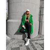 Zelená dlouhá bunda SAPIN s kapucí a kapsami