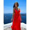 Červené elegantní šaty MAKANY