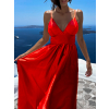 Červené elegantní šaty MAKANY