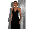 Černé elegantní šaty BEATRICE s vázáním