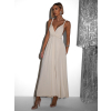 Krémové elegantní šaty BEATRICE s vázáním